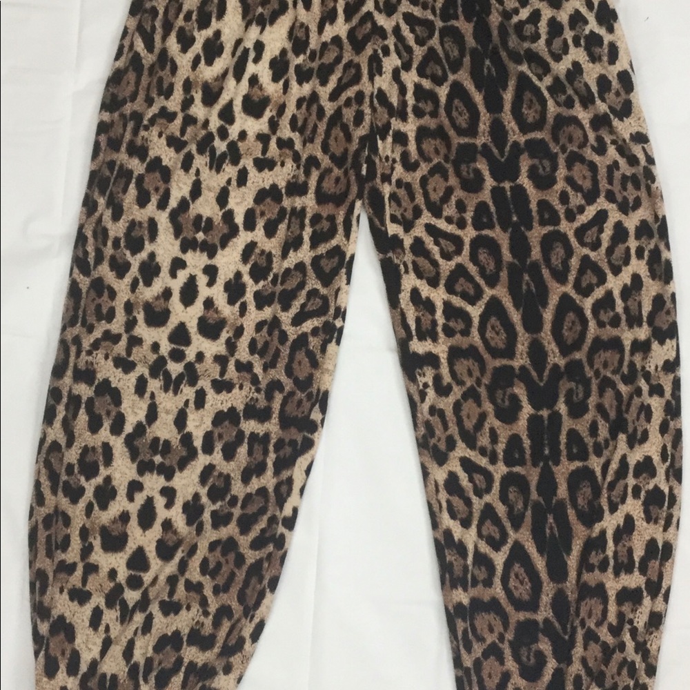 Jeanie leopard print pants Meng Diou size m/l